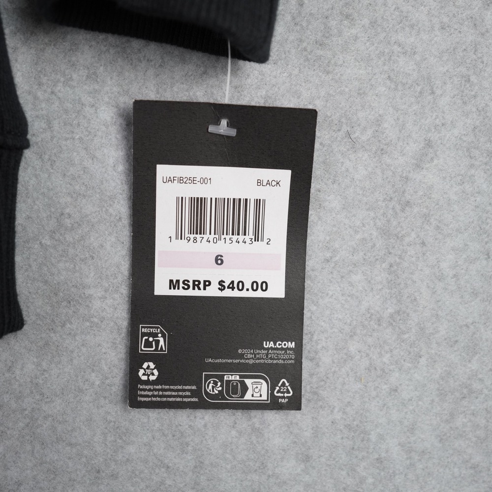 Under Armour Hoodie Kids Size 6 Black Camo Logo Pullover Sweatshirt UAFIB25E-001 - Picture 3 of 4